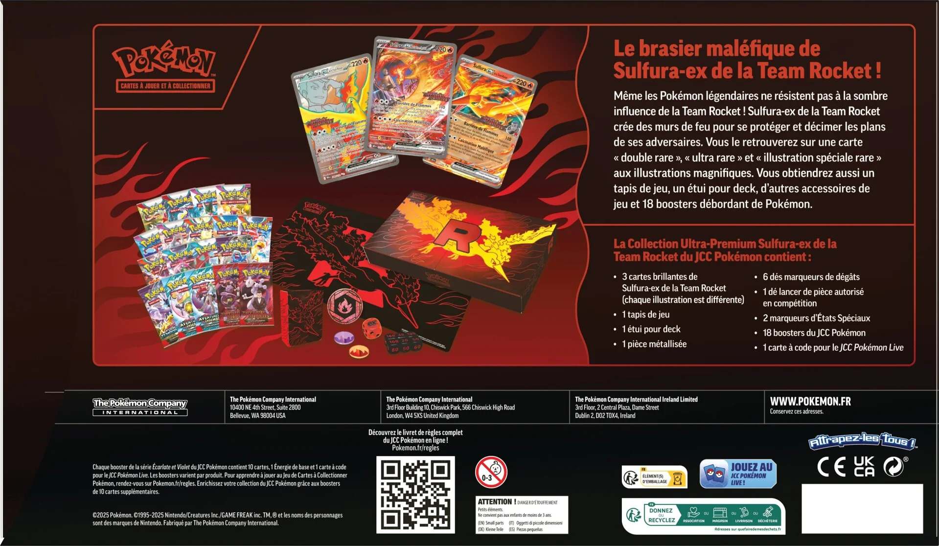Team Rockets Moltres ex Ultra Premium Collection Back
