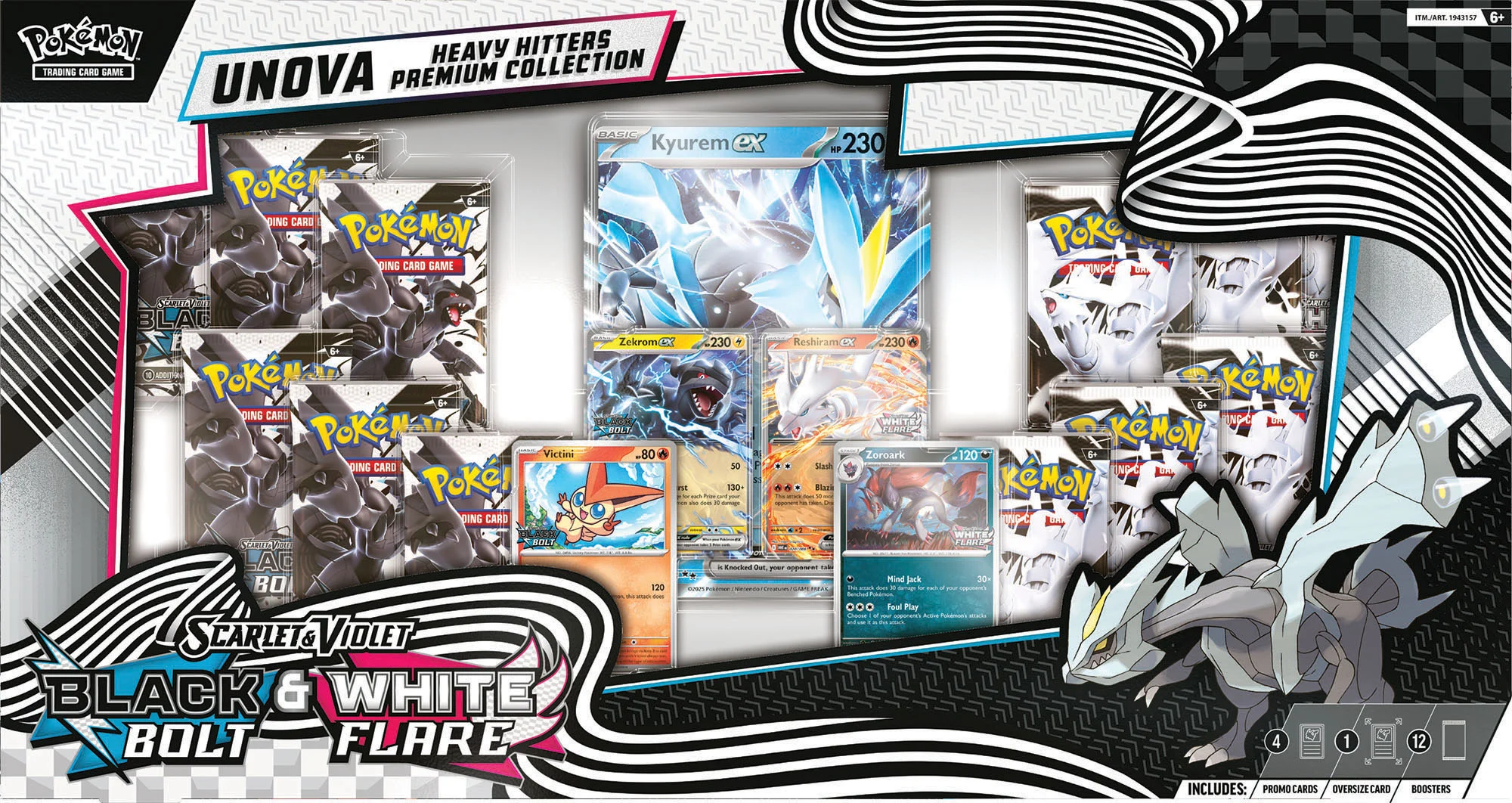 Unova Heavy Hitters Premium Collection Revealed: Black Bolt & White Flare Edition